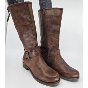 Naturalizer N5 Comfort Balada Faux Leather Knee High Boots Side Zip Size 7.5M‎